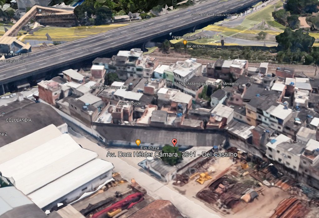 Imóvel com benfeitorias com uma área de 4.906,88m² em Del Castilho - Rio de Janeiro/RJ