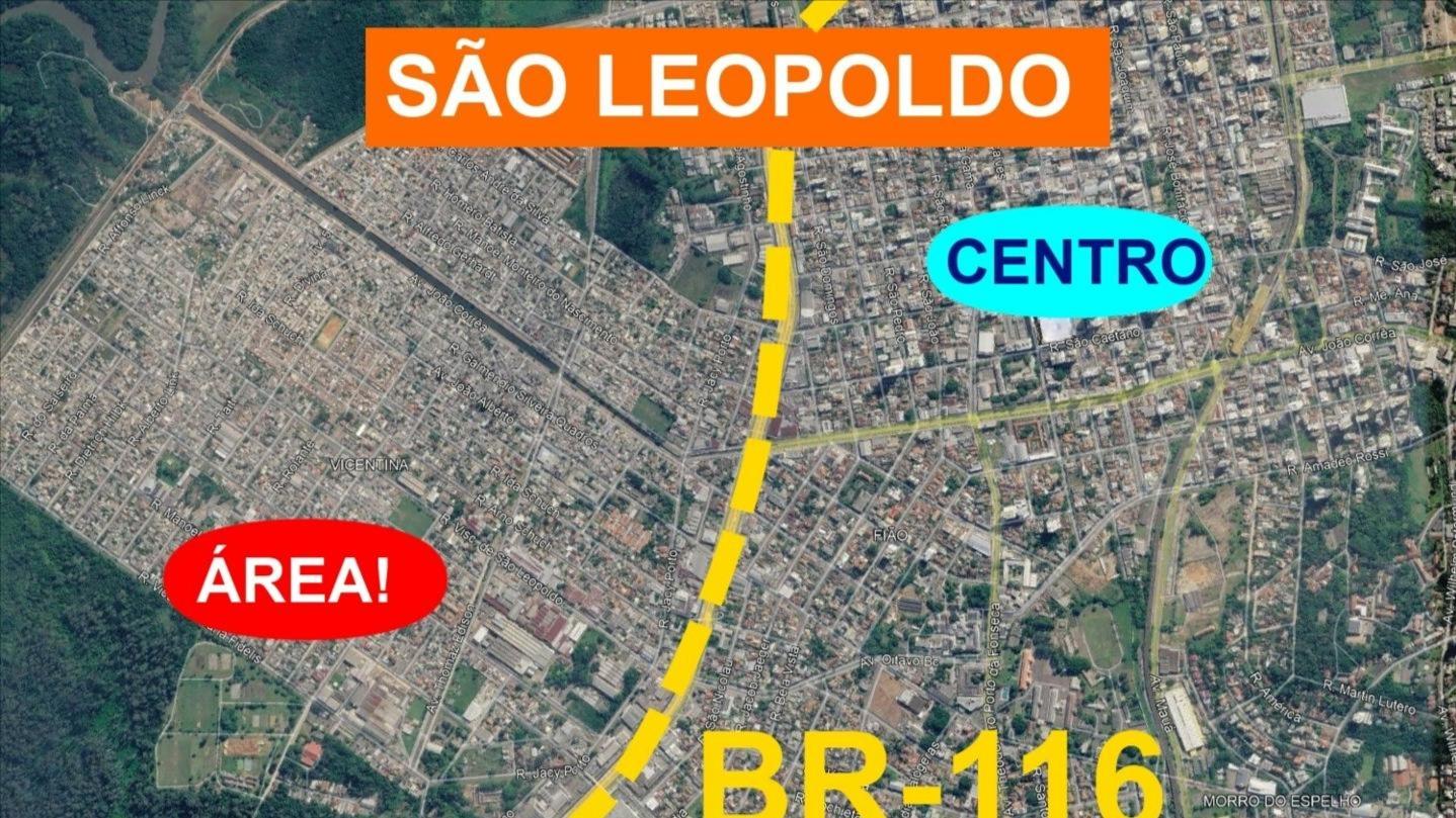 Terreno com área total de 566 m², localizado no Bairro Vicentina, em São Leopoldo/RS.